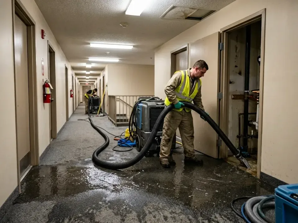multi-unit-apartment-hallway-f-005 — frequently asked questions, Emergency Burst Pipe Water Extraction & Removal in Bowleys…